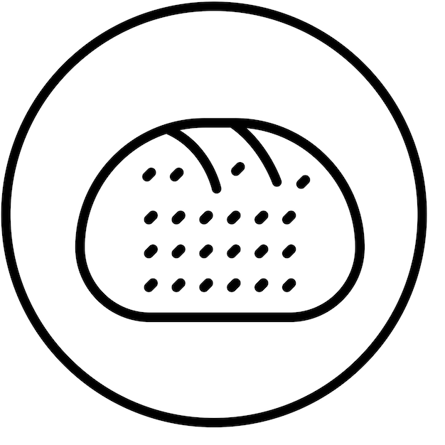 Diseño vectorial Estilo del icono de Bun