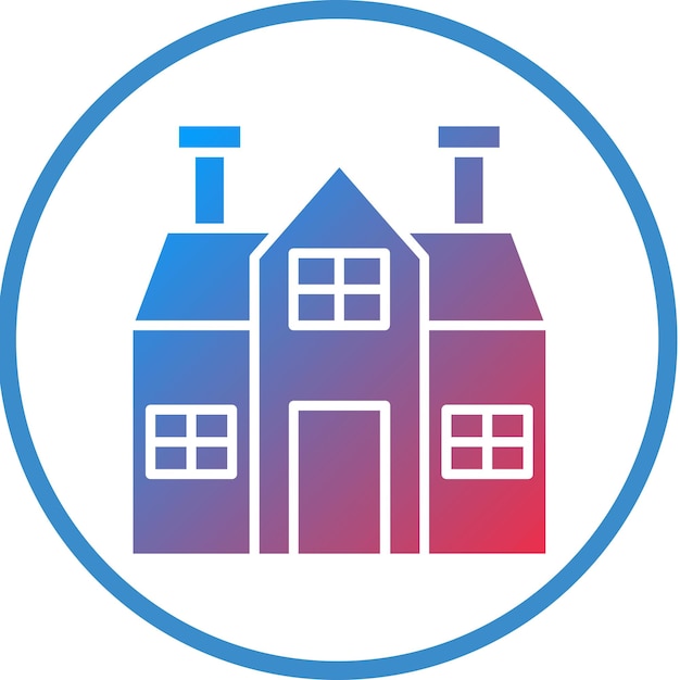 Diseño vectorial estilo icono de bungalow
