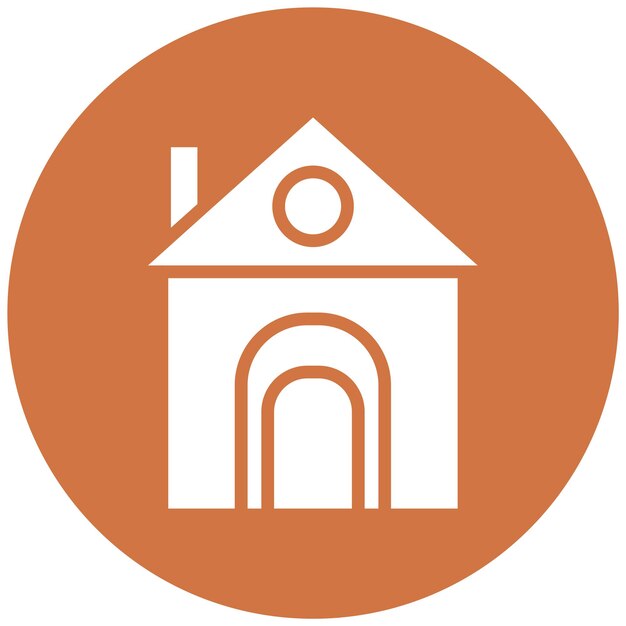 Diseño vectorial estilo icono de bungalow