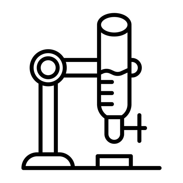Diseño vectorial Estilo del icono de Burette