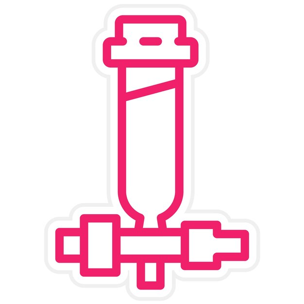 Vector diseño vectorial estilo del icono de burette