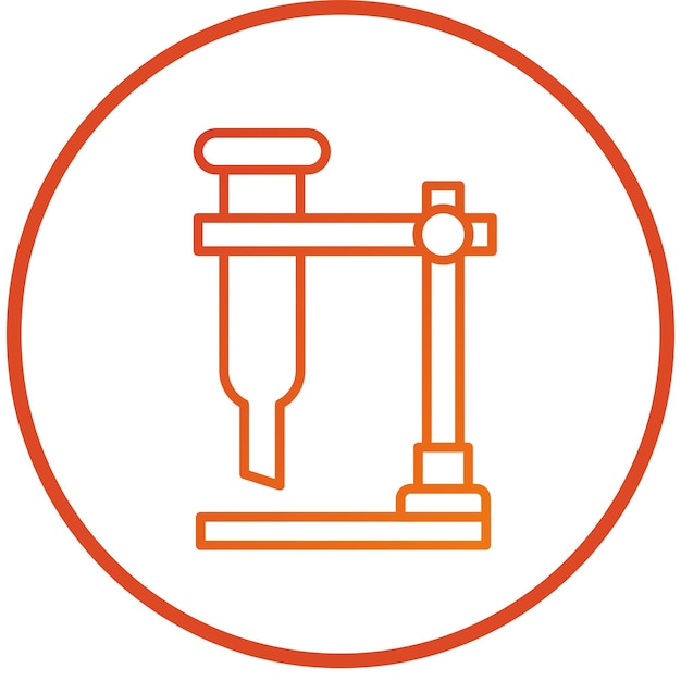 Diseño vectorial Estilo del icono de Burette