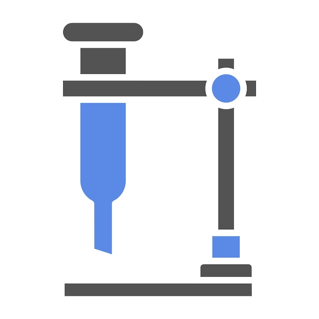 Vector diseño vectorial estilo del icono de burette