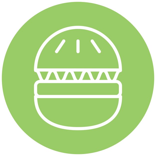 Diseño vectorial Estilo del icono de Burguer