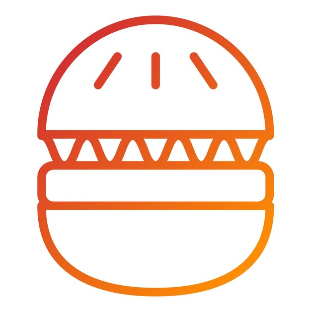 Diseño vectorial Estilo del icono de Burguer