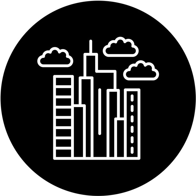 Diseño vectorial Estilo del icono de Burj Khalifa