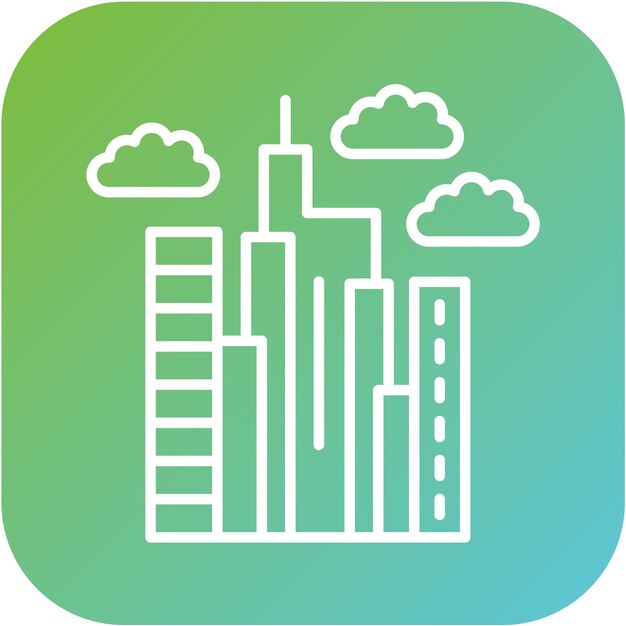 Diseño vectorial Estilo del icono de Burj Khalifa