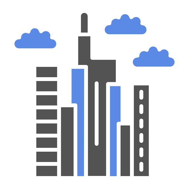 Diseño vectorial Estilo del icono de Burj Khalifa
