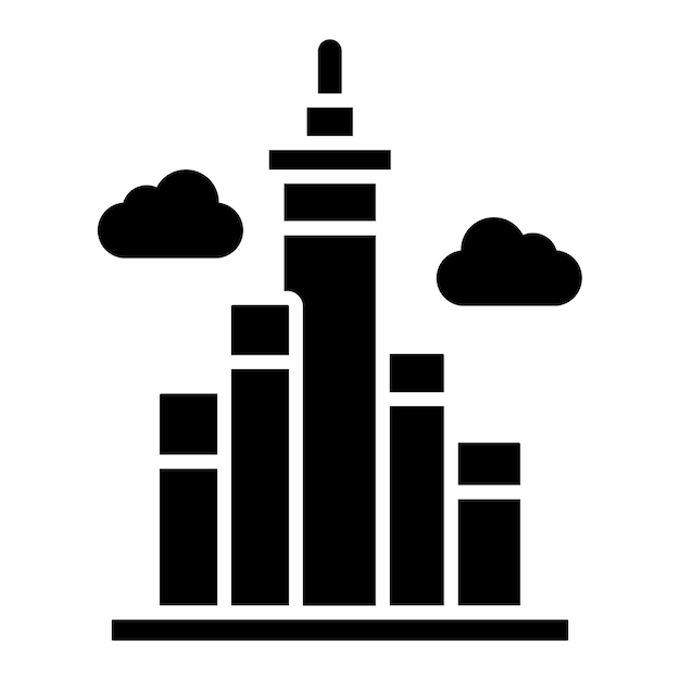 Diseño vectorial Estilo del icono de Burj Khalifa