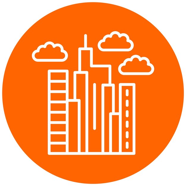 Diseño vectorial Estilo del icono de Burj Khalifa