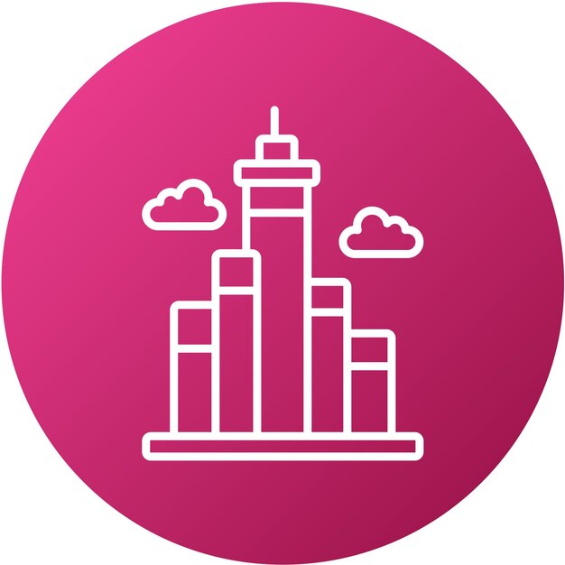Diseño vectorial Estilo del icono de Burj Khalifa