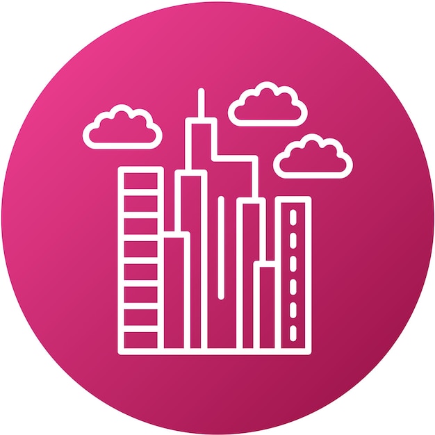 Diseño vectorial Estilo del icono de Burj Khalifa