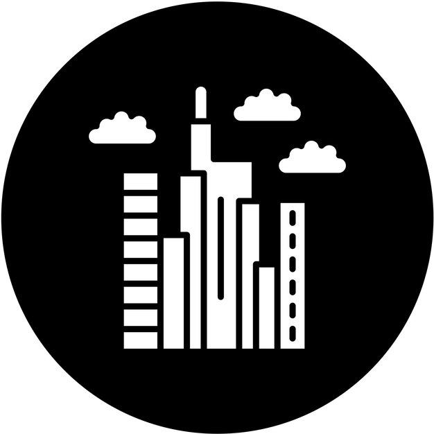 Diseño vectorial Estilo del icono de Burj Khalifa