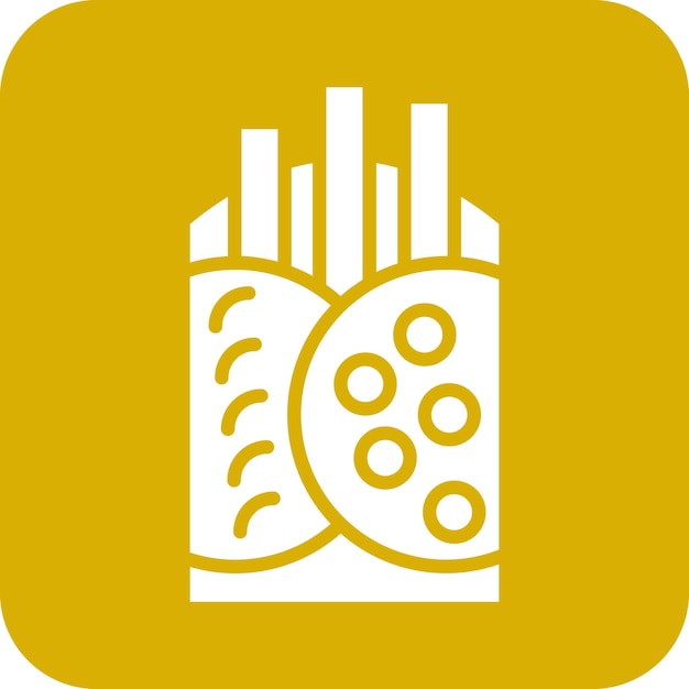 Diseño vectorial Estilo del icono del burrito