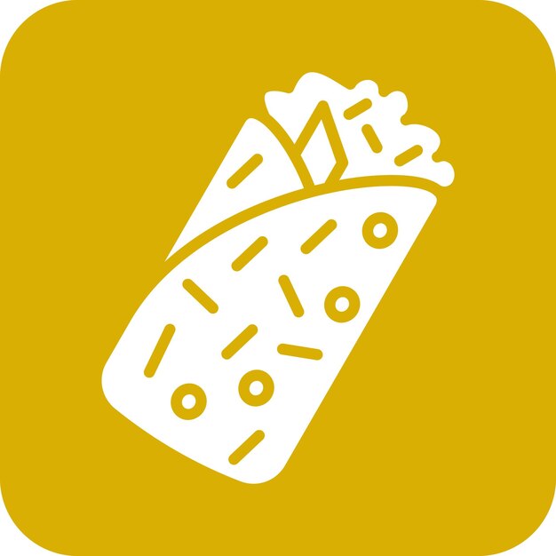Diseño vectorial Estilo del icono del burrito