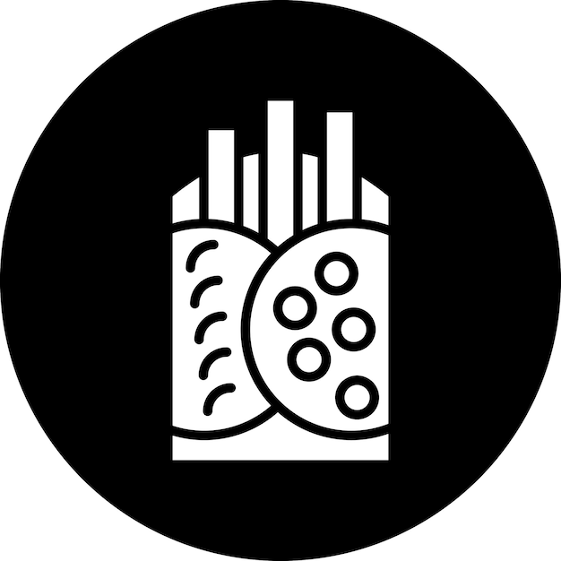 Diseño vectorial Estilo del icono del burrito
