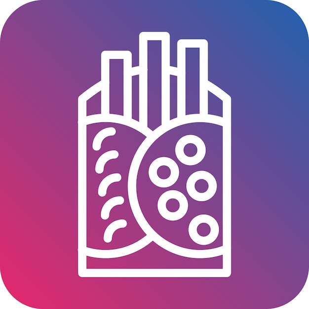 Diseño vectorial Estilo del icono del burrito