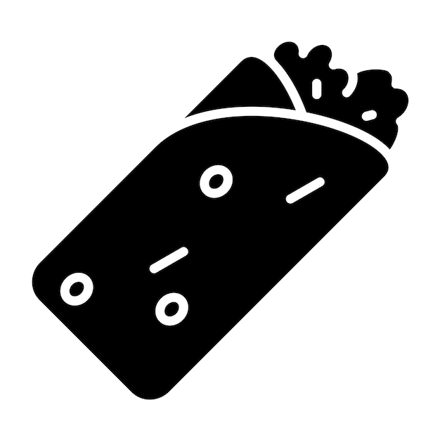 Diseño vectorial Estilo del icono del burrito