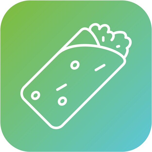 Diseño vectorial Estilo del icono del burrito