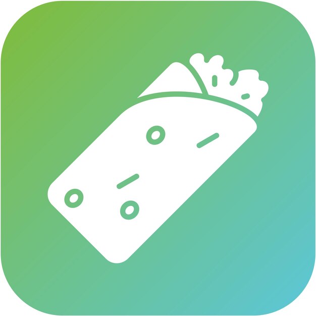 Diseño vectorial Estilo del icono del burrito