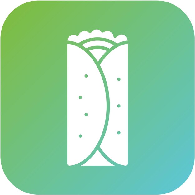 Diseño vectorial Estilo del icono del burrito
