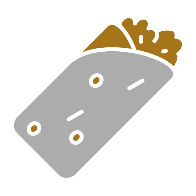 Diseño vectorial Estilo del icono del burrito