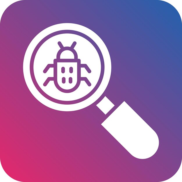 Diseño vectorial Estilo del icono de búsqueda de errores