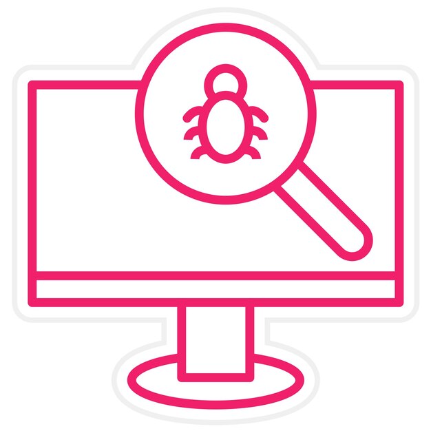 Diseño vectorial Estilo del icono de búsqueda de errores