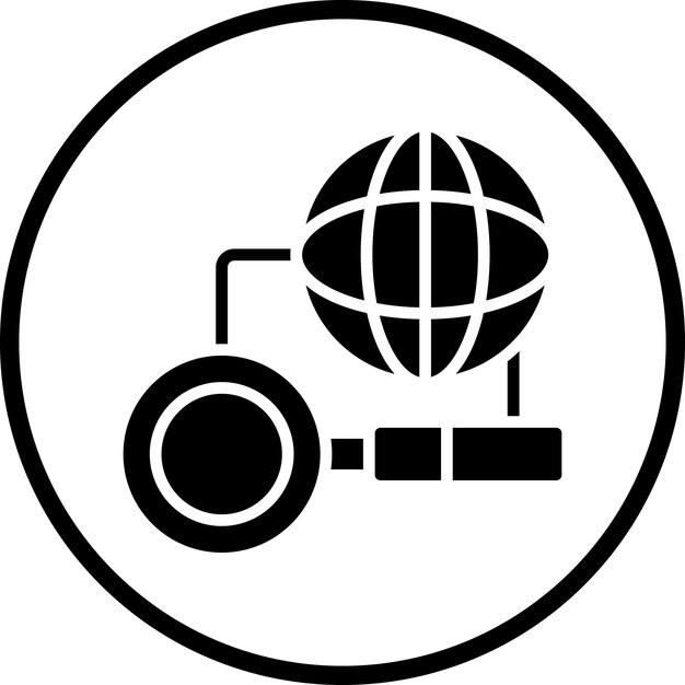 Diseño vectorial Estilo del icono de búsqueda global