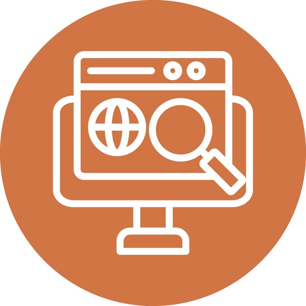 Diseño vectorial Estilo del icono de búsqueda global
