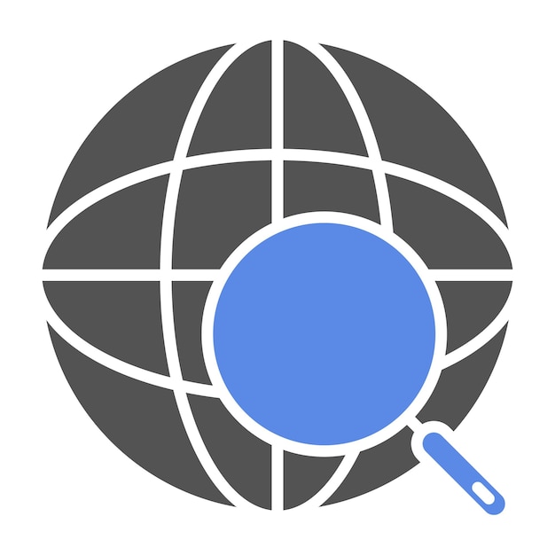 Diseño vectorial Estilo del icono de búsqueda global