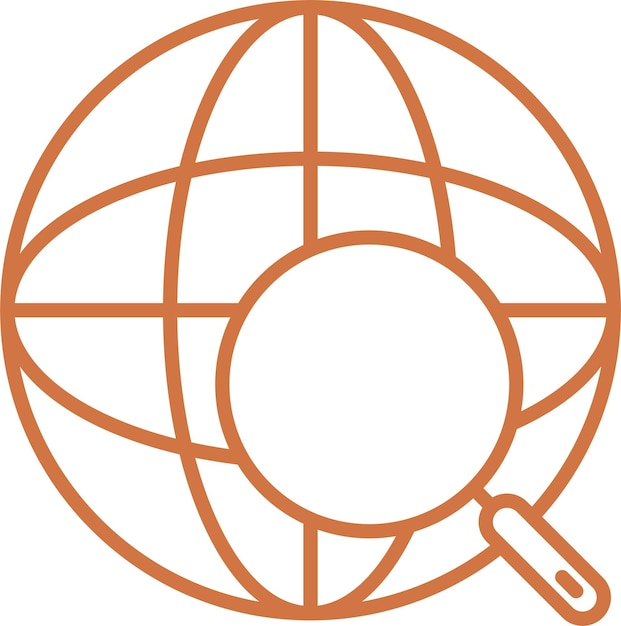 Diseño vectorial Estilo del icono de búsqueda global