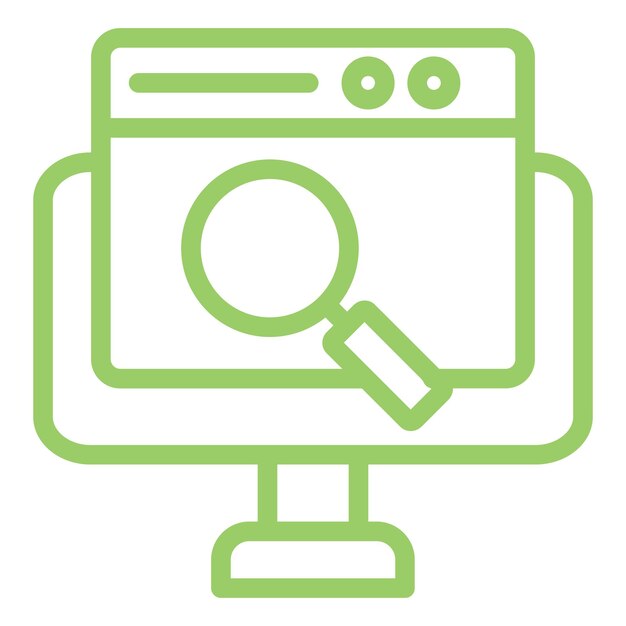 Diseño vectorial Estilo de icono de búsqueda en línea