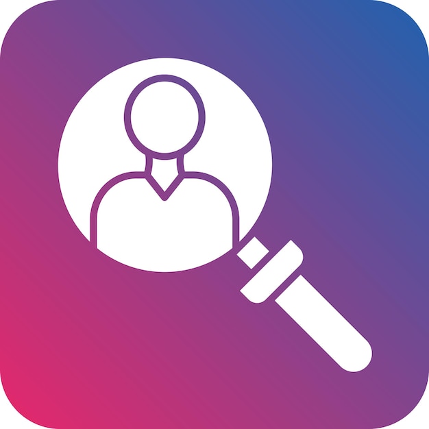 Diseño vectorial Estilo de icono de búsqueda de persona
