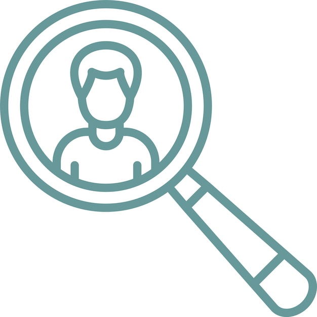 Diseño vectorial Estilo de icono de búsqueda de persona