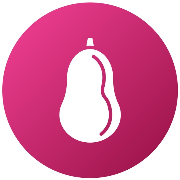 Diseño vectorial del estilo del icono Butternut Squash