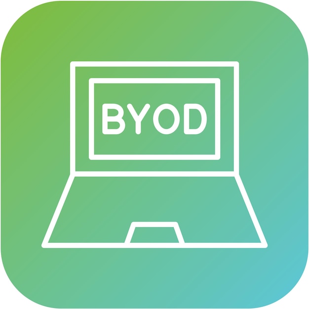Diseño vectorial del estilo de icono de Byod Tour