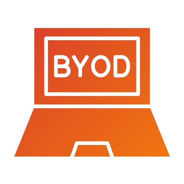 Diseño vectorial del estilo de icono de Byod Tour