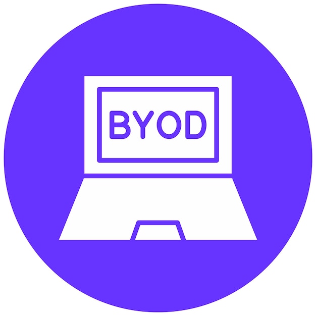Diseño vectorial del estilo de icono de Byod Tour