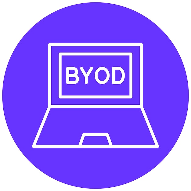 Diseño vectorial del estilo de icono de Byod Tour