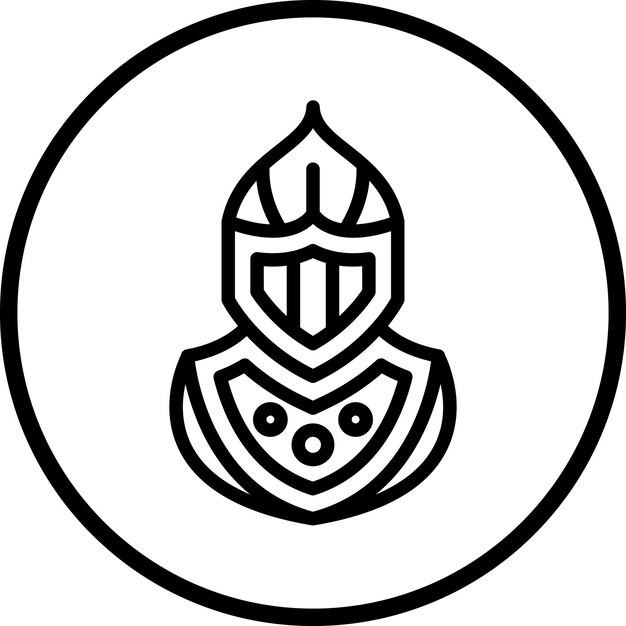 Diseño vectorial de estilo de icono de caballero