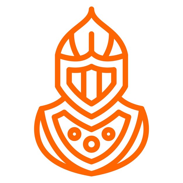 Diseño vectorial de estilo de icono de caballero