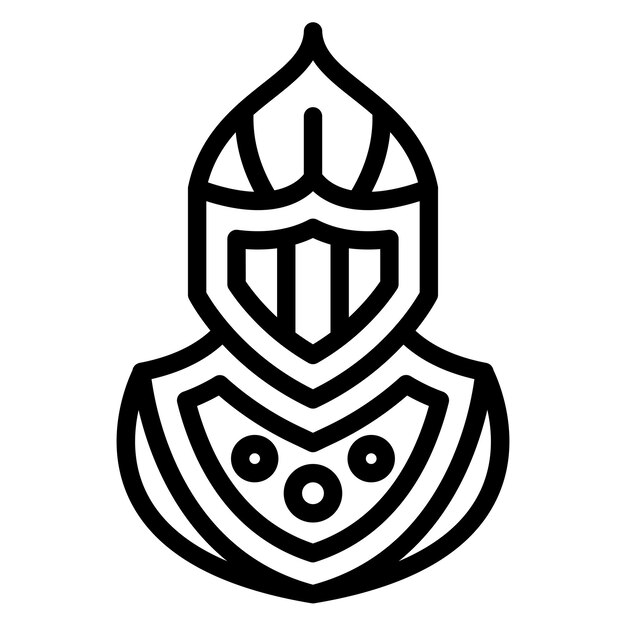 Diseño vectorial de estilo de icono de caballero