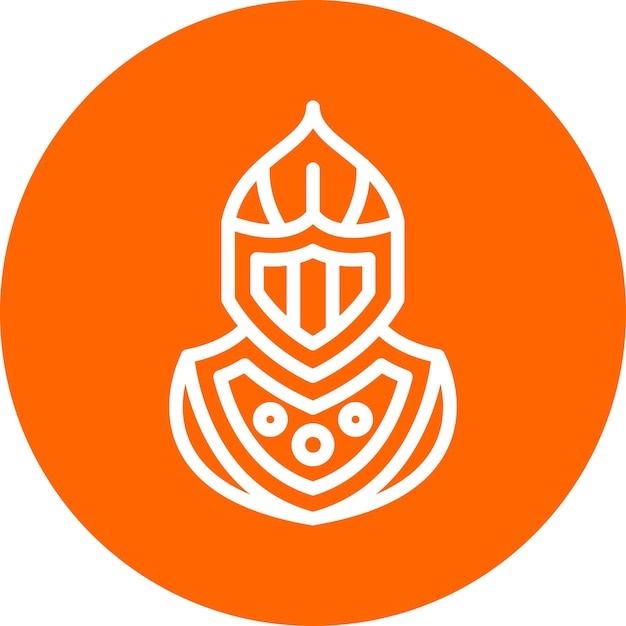 Diseño vectorial de estilo de icono de caballero