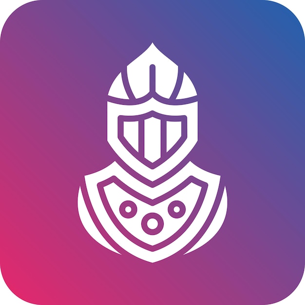 Diseño vectorial de estilo de icono de caballero