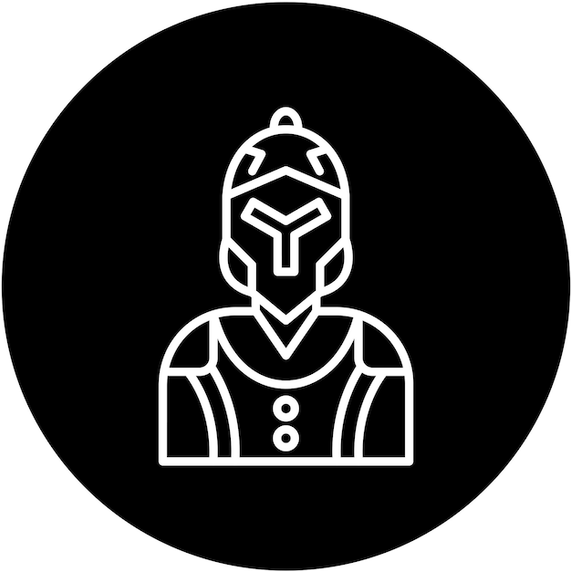 Diseño vectorial de estilo de icono de caballero