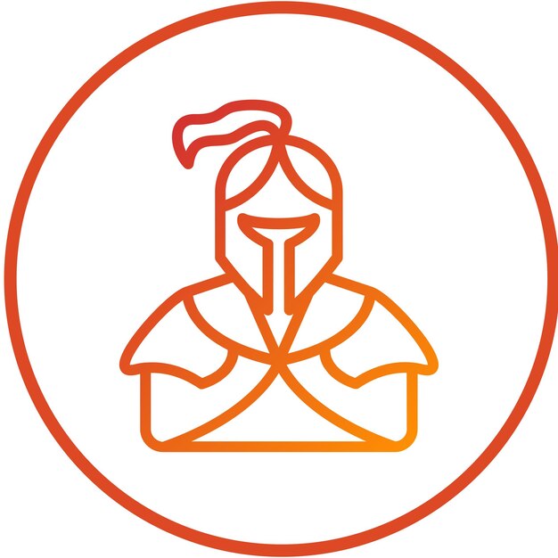 Diseño vectorial de estilo de icono de caballero