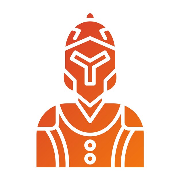 Diseño vectorial de estilo de icono de caballero