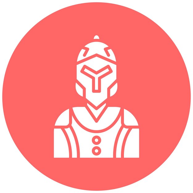 Diseño vectorial de estilo de icono de caballero