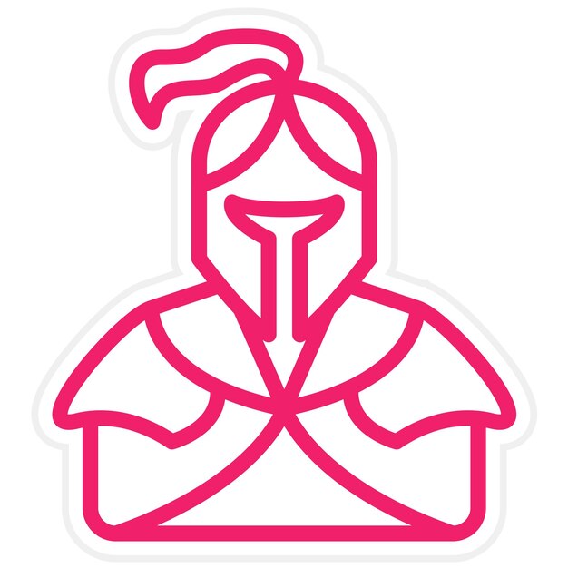 Diseño vectorial de estilo de icono de caballero